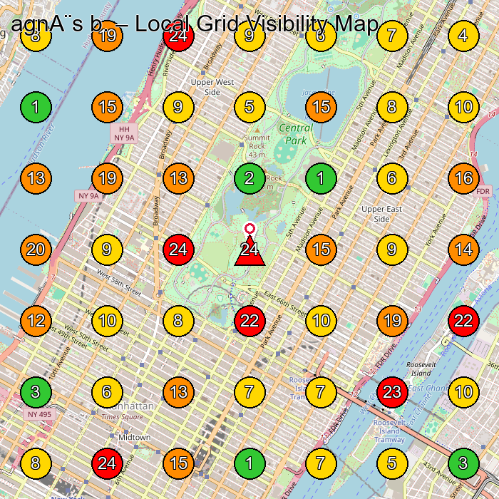 agnA¨s b. Clothing Store GeoGrid ranking map for New York NY